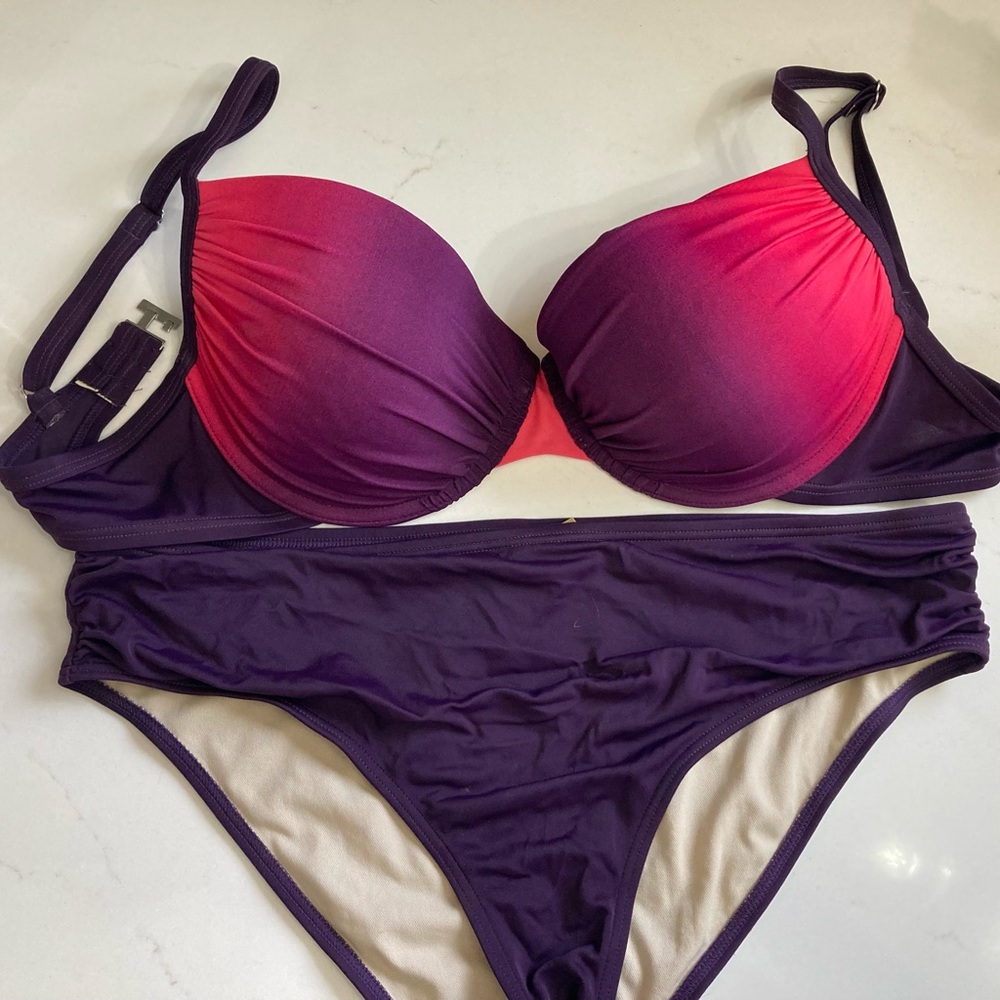 Palmers Purple and Pink Ombré Bikini Set
